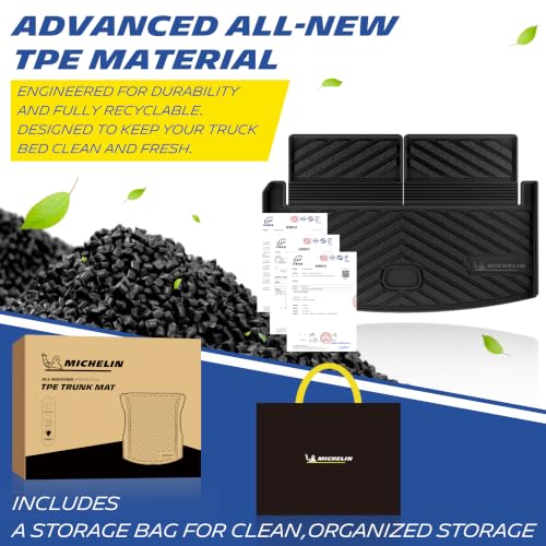 Image of Michelin Vehicle Mats for 2021-2026 Jeep Grand Cherokee L (3 Piece) | All-Weather TPE Custom Fit Liner, Premier