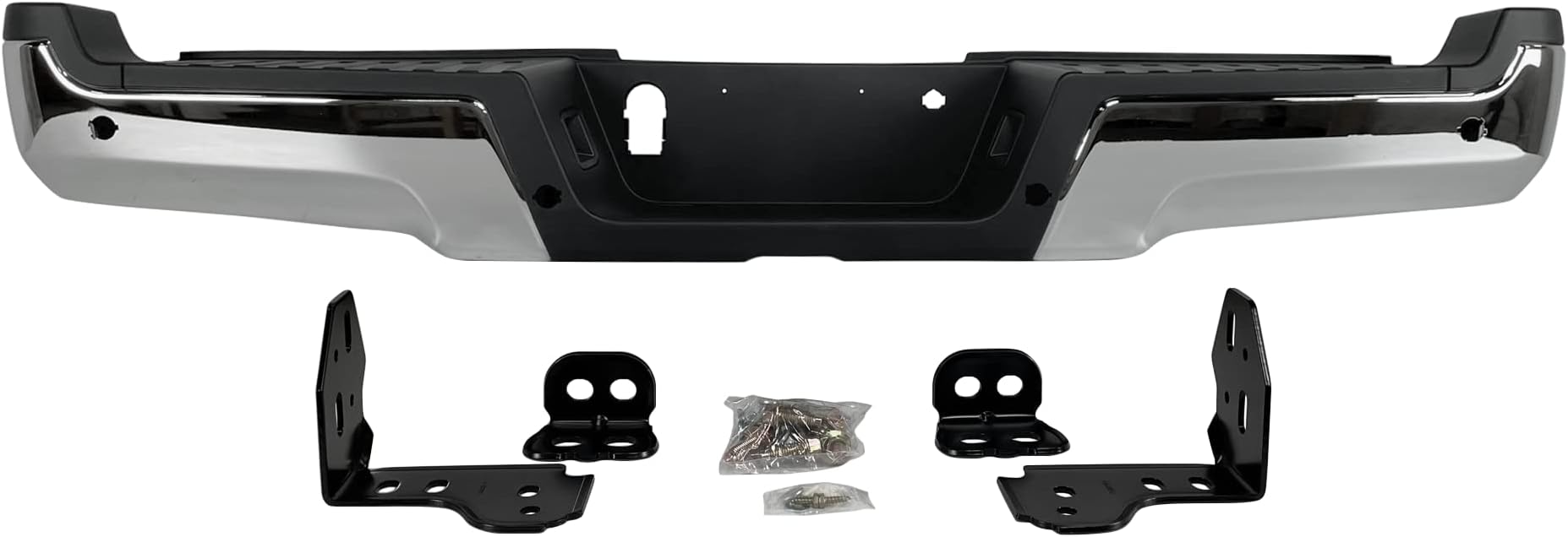 MBI AUTO Chrome, Steel Rear Bumper Assembly for 2017 Ford