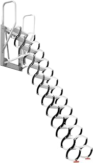 Wall Mounted Telescoping Stairs Loft Ladder Carbon Steel Home Attic Stairs Sturdy Attic Ladder Weight Capacity 300kg/660lbs