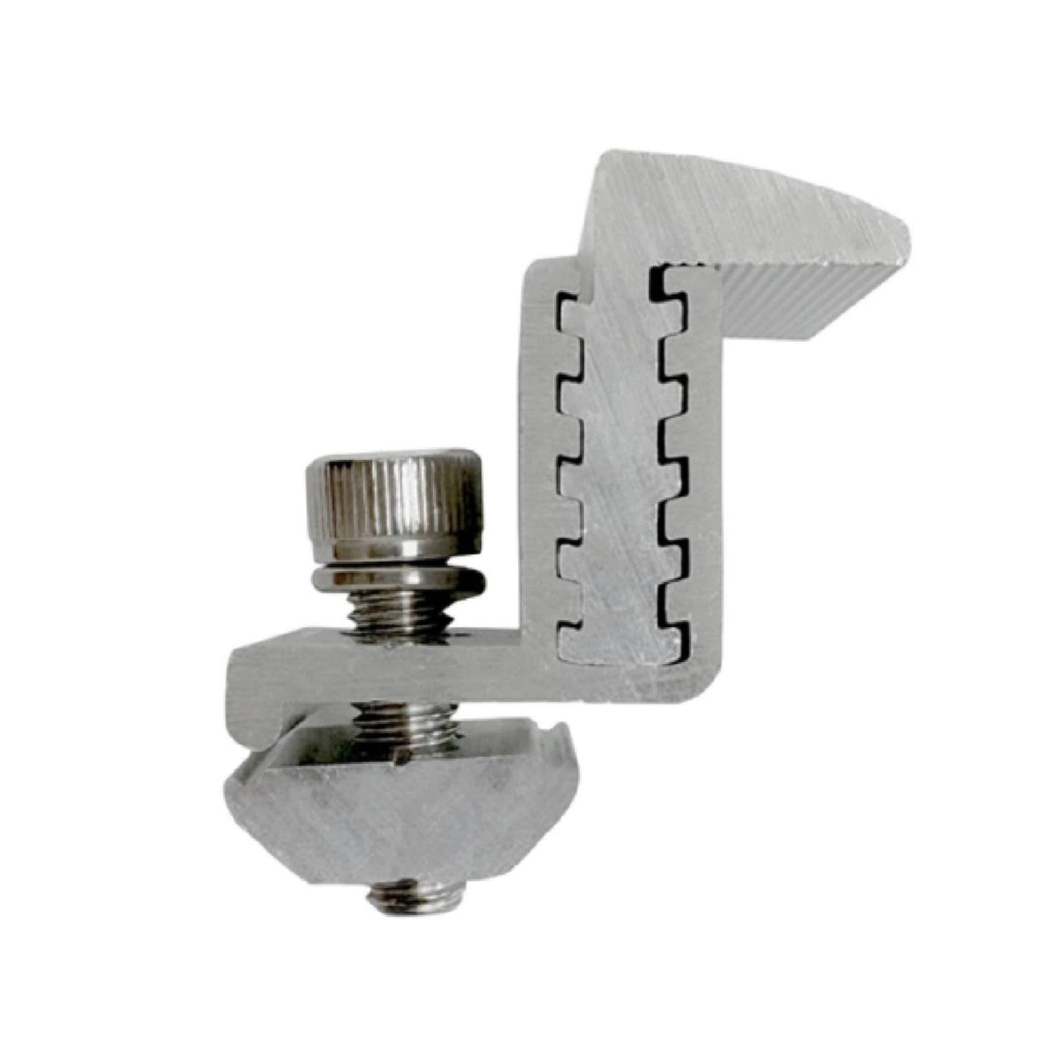 Aluminum Alloy Solar Panel Clamp Adjustable Panel Edge Clamp Serrated Silver Metal Finish, 5-gear Adjustable-image-19