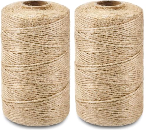 Image of SMART&CASUAL 2mm Natural Jute Twine String Thin for Craft Plant Garden Gift Wrapping Christmas Handmade Art Decoration Packing String Home Art Decoration (Brown) (328 Ft (100M)) (Pack of 2)
