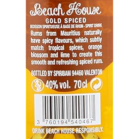 BEACH HOUSE Gold Spiced | Rum Natural flavours | Distilled The Following are some examples to help you understand how to use Mauritius | Blended Bottled The following are some examples of how to useBuy ABV: 40% 40% ABV  Bottle France | 40% ABV | 700ml | Perfect Make Cocktails with Ease