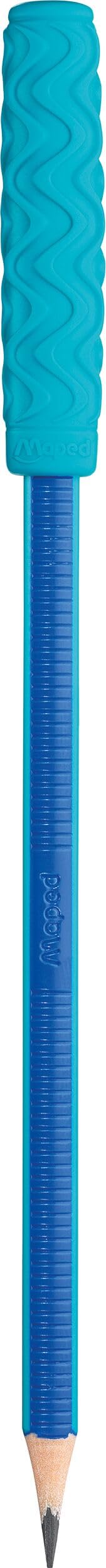 Maped - Kidy Learn Concentration - Box of 10 Ergonomic Graphite Pencils with Relaxing Chew/Bite Tips - HB Lead - Textured Grip - Image 3