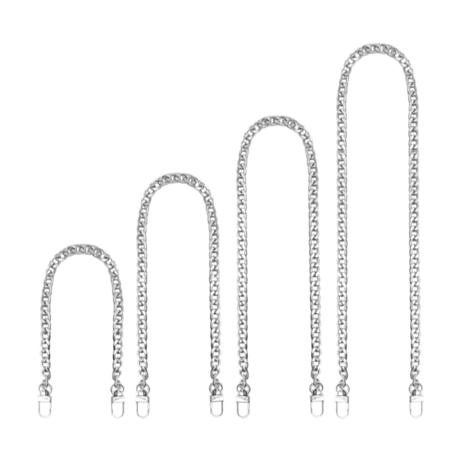 4Pcs Bag Chain Straps Replacement DIY Handbag Accessories with Metal Buckles Silver-image-46