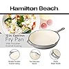 Hamilton Beach Enameled Cast Iron Fry Pan 12-Inch Gray, Cream Enamel coating, Skillet Pan For Stove top and Oven, Even Heat Distribution, Safe Up to 400 Degrees, Durable #2