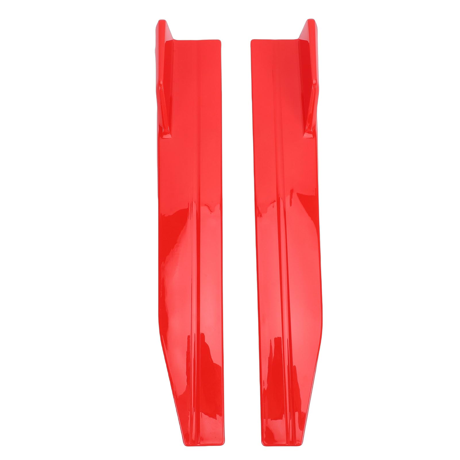 Universal Car Side Skirts, ABS Plastic Body Side Skirt Extension with All Necessary Screws for Most Vehicle, Red