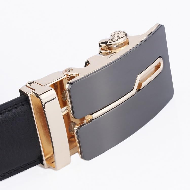 JSEIAJB Business Men's Leather Belt Men's Automatic Buckle Genuine Leather Belt3