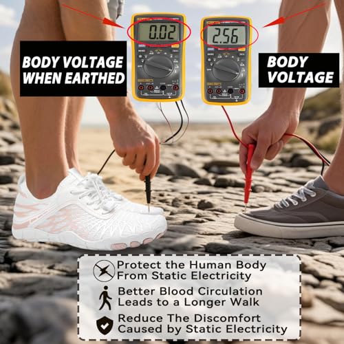 Hiking Barefoot Shoes for Women Men, Grounded Footwear Non-Slip Water Shoes Unisex, Quick-Dry Wide Toe Sneakers Running2