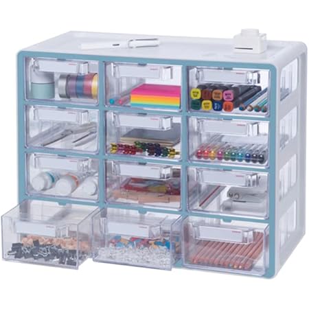 Amazon Co Jp Litem 日本公式店 Upシステムマルチボックス 12段 ミント 収納ボックス パーツキャビネット パーツボックス 引き出し 見出しカード アクセサリー収納 小物収納 小物入れ 収納ケース 積み重ね 整理整頓 収納箱 雑貨収納 多目的収納 Diy 工具 ガーデン