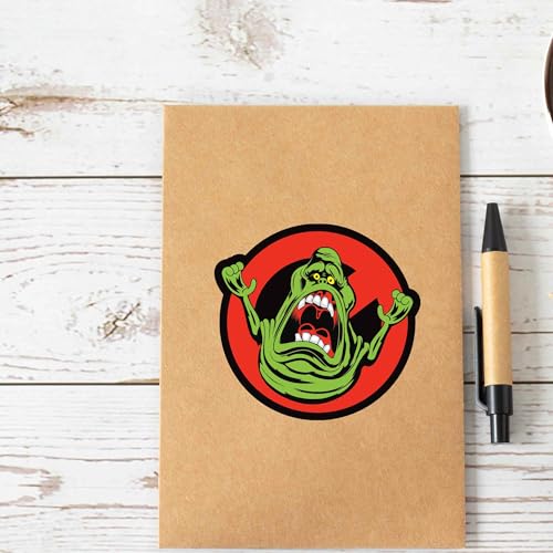 Image of Ghostbusters Slimer Adhesive Vinyl Decal - Fun Slimer Sticker for Car, Laptop, Toolbox or Collectible Displays