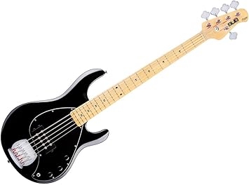 Sterling by Music Man StingRay Ray5 Bass Guitar in Black, 5-String