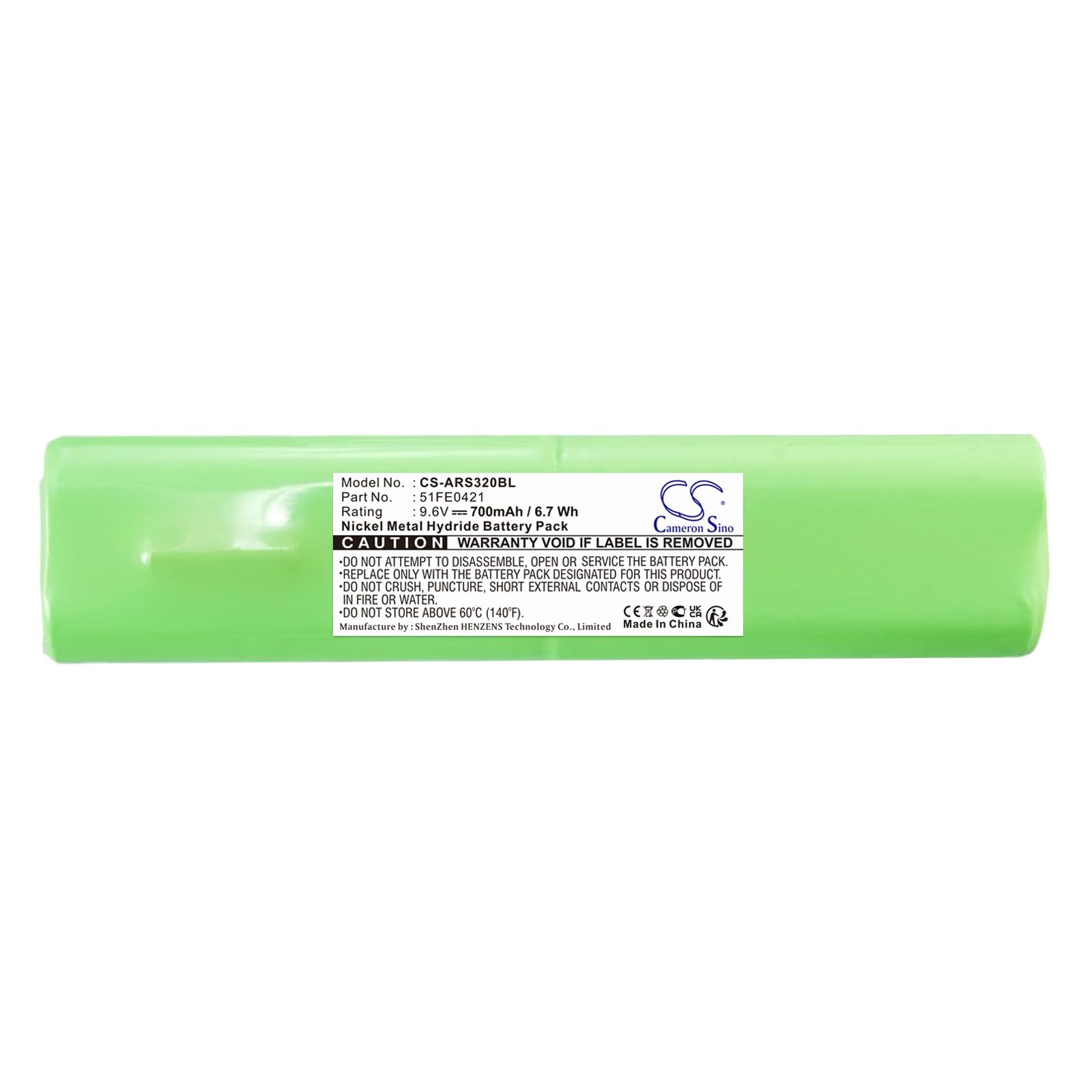 TECHTEK Batteria 700mAh 9.6V Ni-MH Per Allflex PW320, RS320 - Sostituisce 51FE0421 - 3