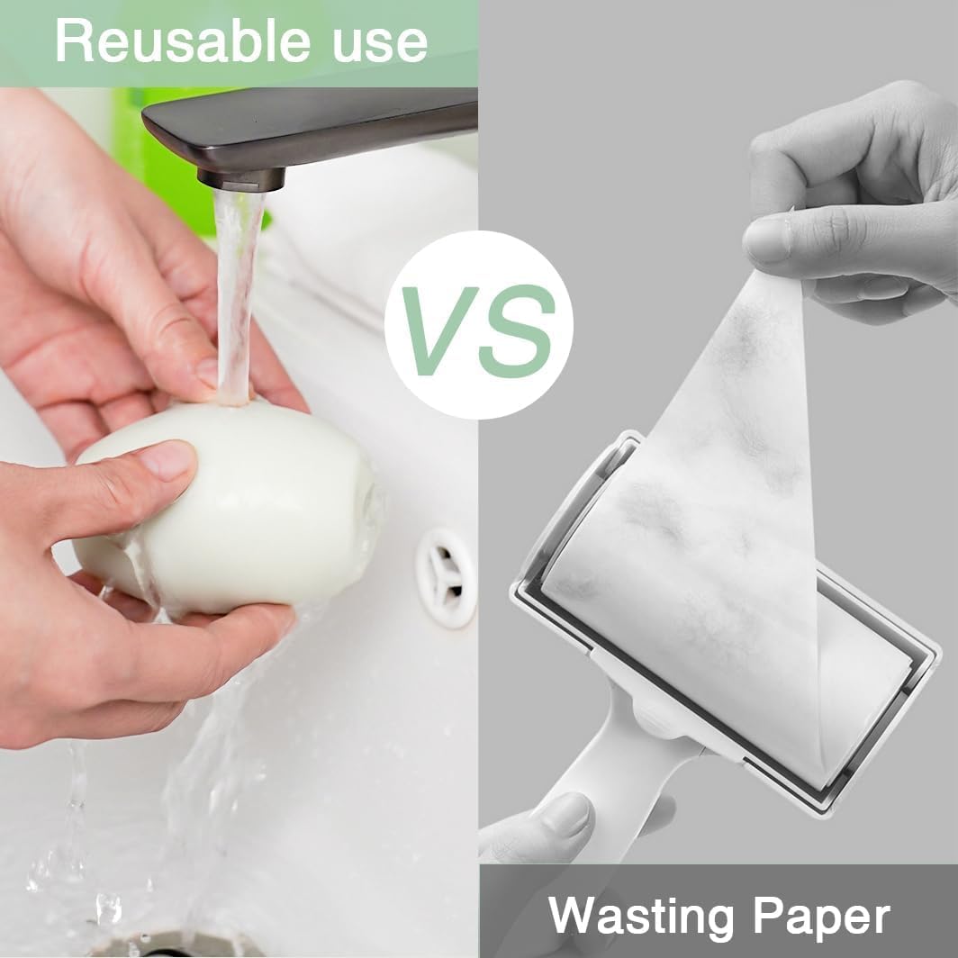 Reusable Lint Roller Ball, Mini Travel Size Lint Roller for Clothes, On The Go Lint Roller Ball, Small Portable Lint Ball Remover for Clothes and Pet Hair, Extra Sticky & Washable Gel 3