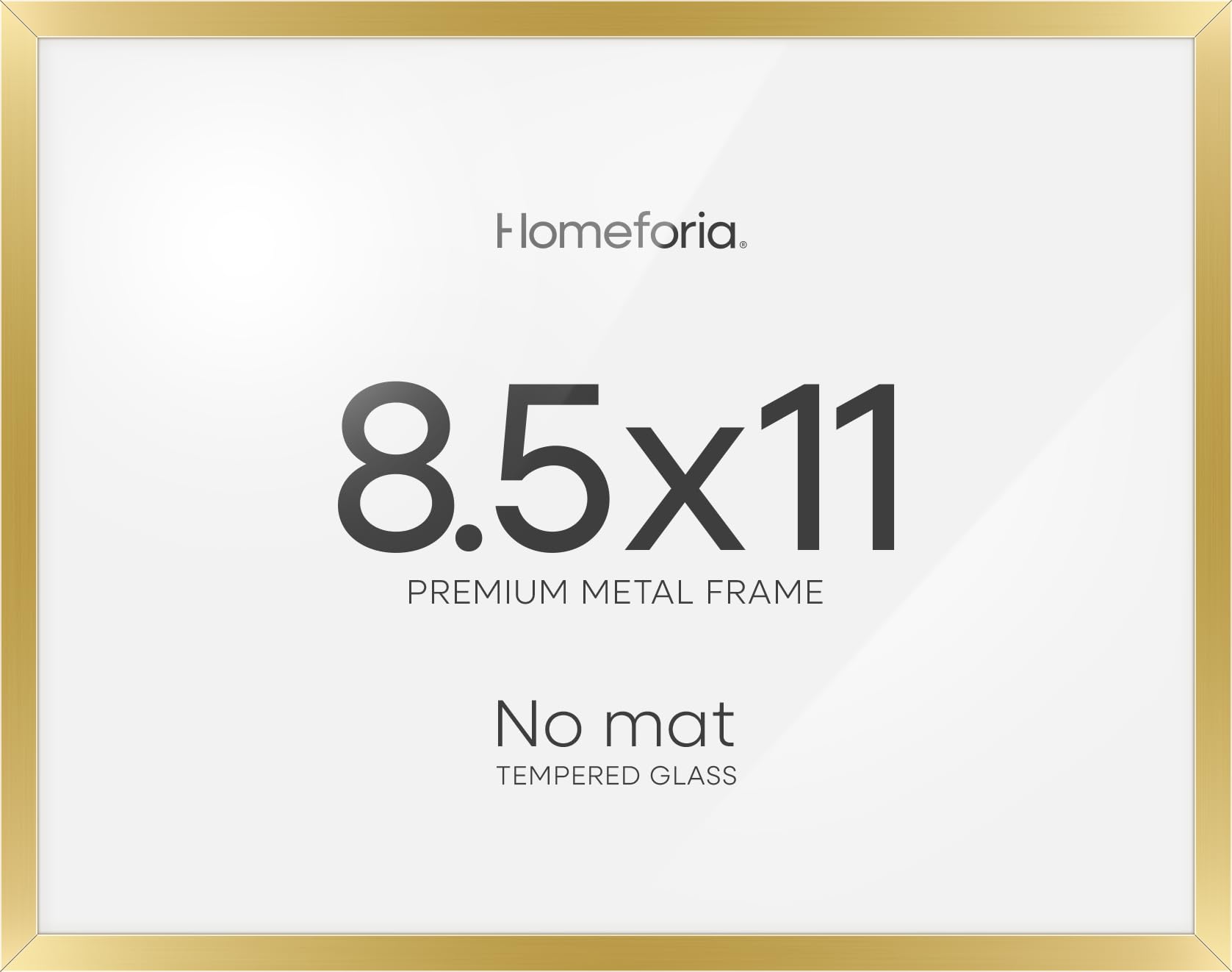 Homeforia Gold Diploma Frame 8.5 x 11, High End Metal 8.5x11 Certificate Frames, 11x8.5 Document Frame for Wall or Tabletop, 8.5 by 11 Letter Size Graduation Frames, Tempered Glass, Wall Kit, Set of 3