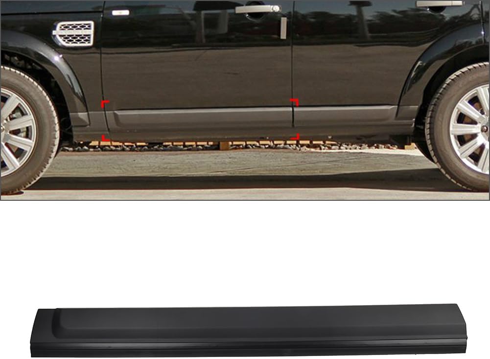 Cngoat41 ABS Car Front Door Panel Molding Strip Trim Left Side Cladding Black For Discovery 3/LR3 05-09