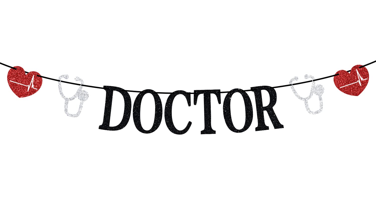 Buy Doctor Banner Glitter Congrats Doctor Bunting Sign 2022 Medical