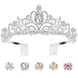 Tiaras Crown, KICOSY Crystal AB Rhinestones Tiaras and Crowns for Women Princess Tiara for Women the Crown for Girls Birthday Crowns for Women Birthday Tiara Princess Crowns and Tiaras for Girls