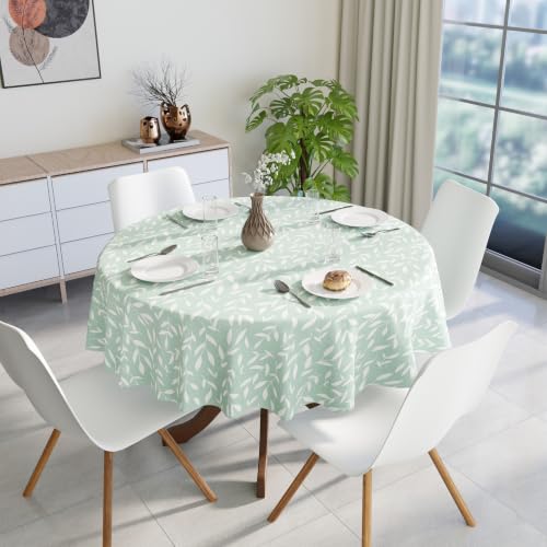 Image of Encasa XO Dining Table Cloth 4 Seater, Printed Tablecloth 57 inch Round