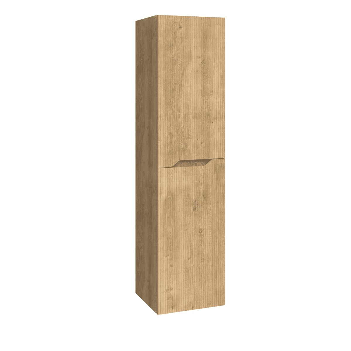 Columna de Baño Suspendida 2 Puertas con Textura y Cierre Amortiguado | 140 x 34,9 x 31,9cm Roble Natural