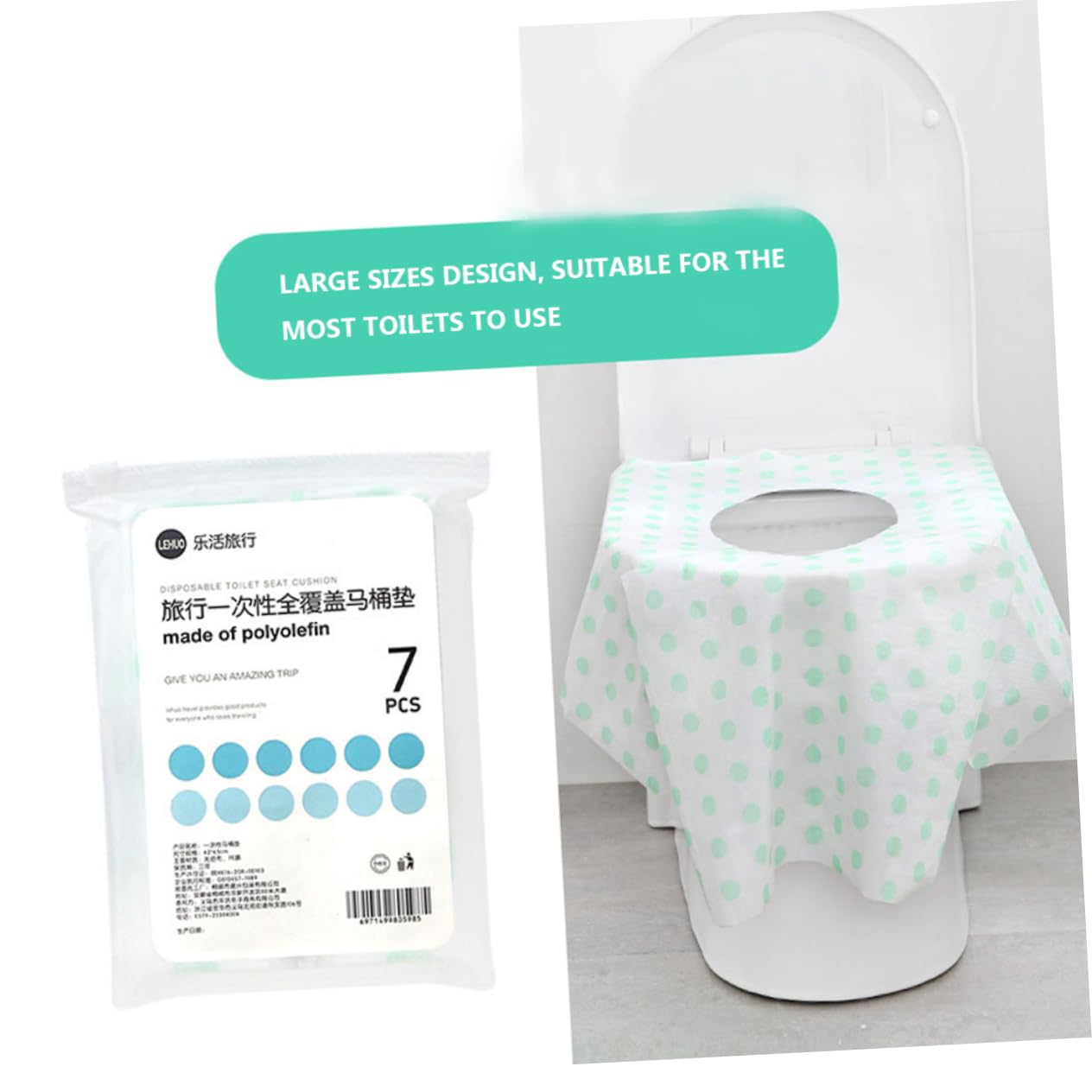 PartyKindom Travel Potty Seat Covers 14 Pack Disposable Waterproof Non-woven Large Size Use