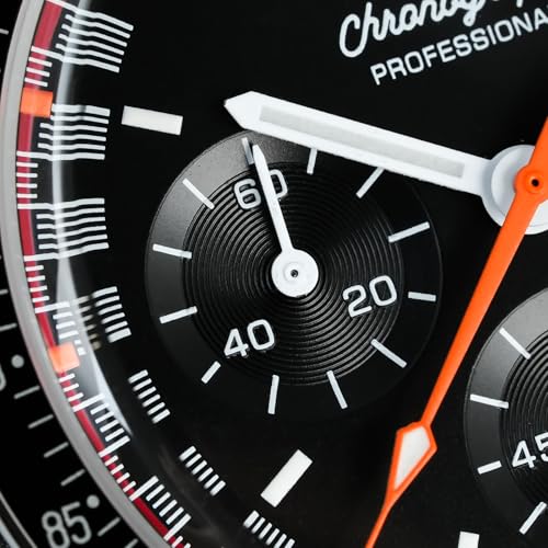 Image of watchdives WD1863 Men Chronograph Watch Japan VK63 Quartz Sports Watches 40mm Bubble Sapphire Crystal Wristwatch 100M Dive Watch