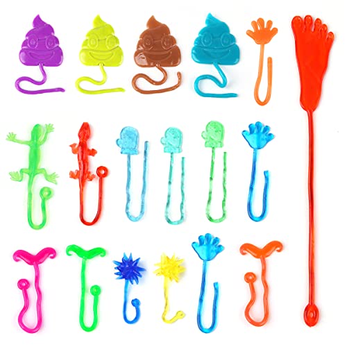 RosyFate 30 Piezas Mini Manos Pegajosas Niños, Manos Pegajosas Juguete, Manos Locas Pegajosas, Relleno Piñatas de Cumpleaños Infantil, Regalitos Fiesta Cumpleaños Infantil, Colores aleatorios