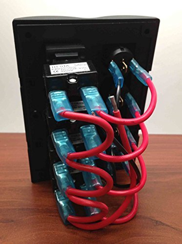 Marine Boat Circuit Breaker Switch Panel 4 Gang with LED Indicator Rocker