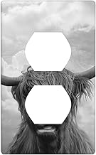 Cow Sky Clouds - Cubiertas de toma de corriente dúplex, cubierta de placa de pared de 1 banda, interruptor de luz decorativo