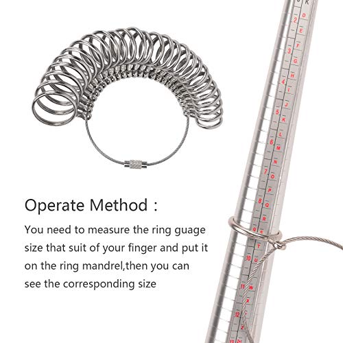 KATOOM Misuratore di Anelli in Metallo,Misuratore