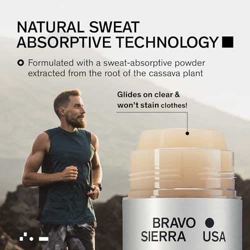 Image of Bravo Sierra Aluminum-Free Mens Deodorant - Antiperspirant for Men, 1-Pack | Natural Ingredients for Long Lasting All-Day Odor & Sweat Protection - Grapefruit & Musk - Baking Soda Free & Cruelty-Free
