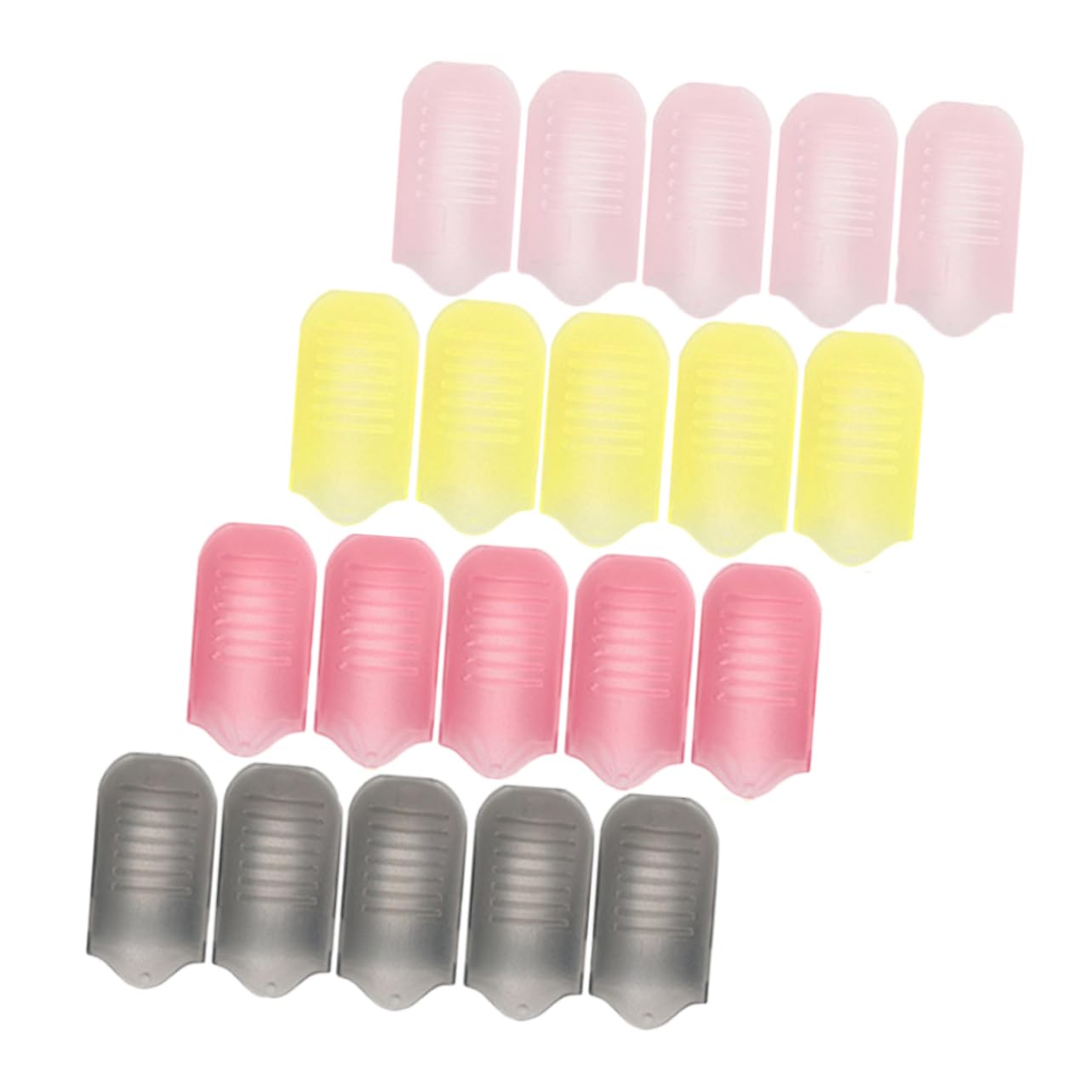 FOMIYES 20pcs Plastic Nail Clip Set Nail Polish Remover Tool Cap Clip Glue Paint Remover Wrap Care for Home Travel Size Makeup Wrap Dip Powder