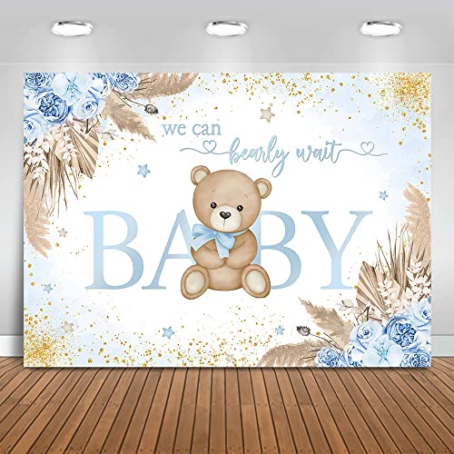 Fondo para Baby Shower Mocsicka Azul 240x180 cm miniatura 1