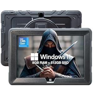Fusion5 10.1″ Windows 11 Full HD Rugged Tablet PC – Intel 13th Gen – FWIN232 PRO N5 Ultra Slim Windows Tablet Computer – 8GB RAM, 512GB SSD, 10 Inch, 5G WiFi, HD Webcam, Micro HDMI, Expandable Storage
