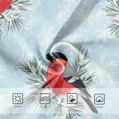 Girls Underwear Toddlers 2t Cotton Cute Panties Girl Print Briefs Undies Kids Cute Red Bullfinch Birds Winter3