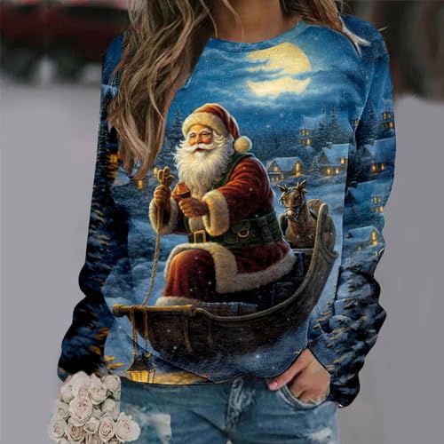 Sweatshirt femme pull idée cadeau de Noël chemise décontractée m