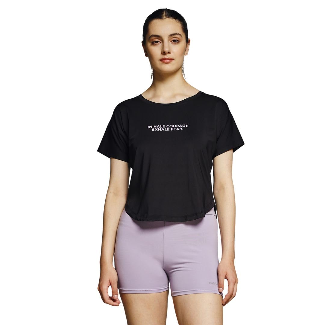 mkh Women Dri-Fit Gym T-Shirt | Breathable Activewear for Workout, Running & Yoga | Lightweight Poly-Spandex Sports Top/MKHWT-12077-picture-52