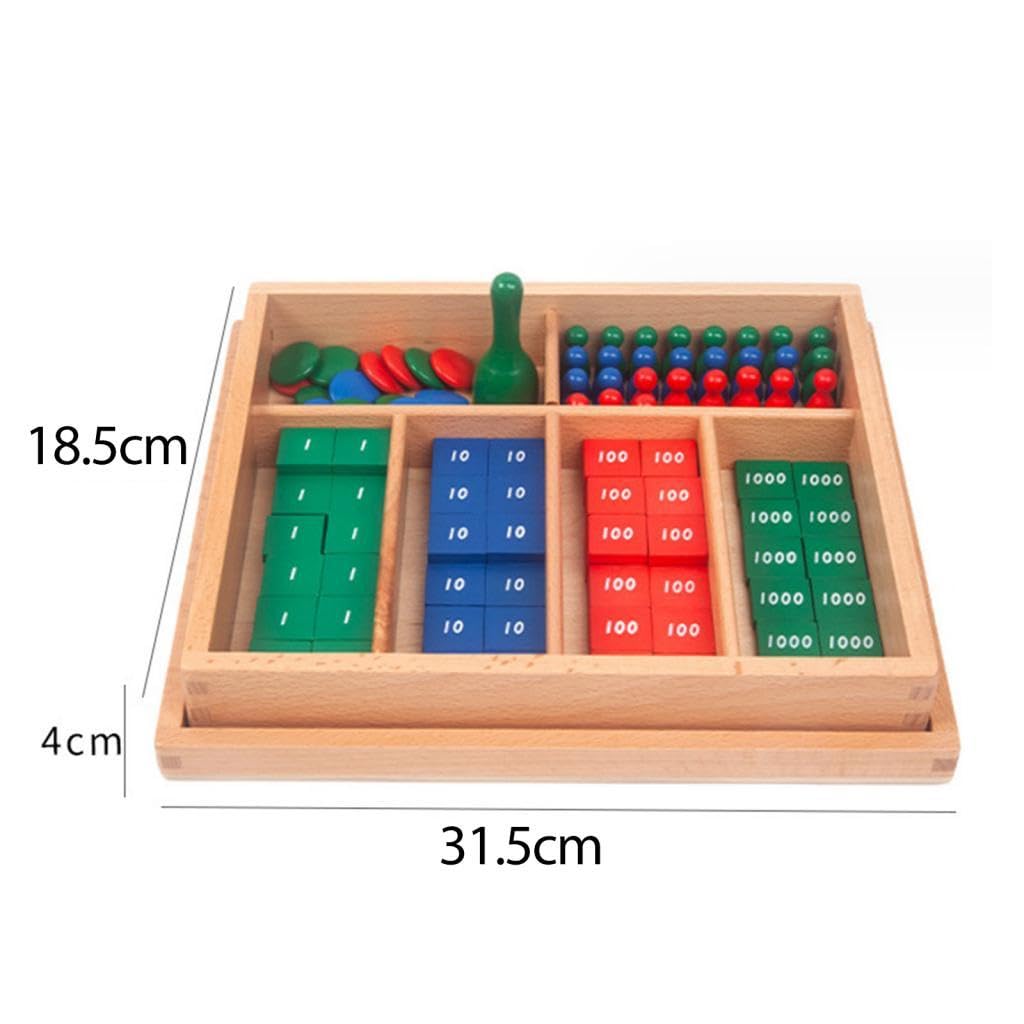 Juego de Sellos, Material Didáctico Matemático, Juguete Matemático Profesional, Herramienta de Aprendizaje Temprano para Niños Y Niñas de 3