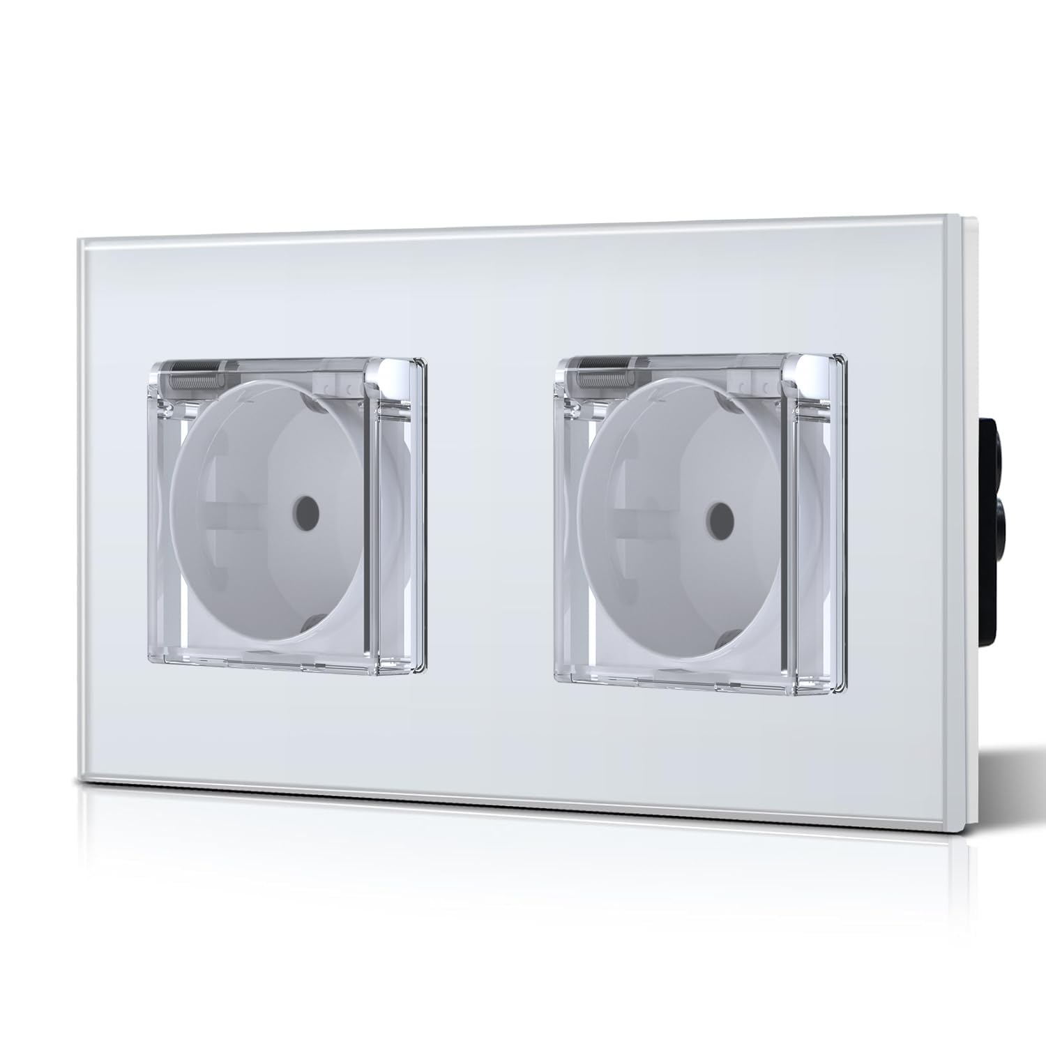 BSEED Interruptor táctil y enchufe pared,Toma de corriente con USB C,Panel de Vidrio con pulsador LED,Sin Función Wifi,1 Gang 1 Vía+1 Enchufe USB/Tipo C,157mm Negro — view 45