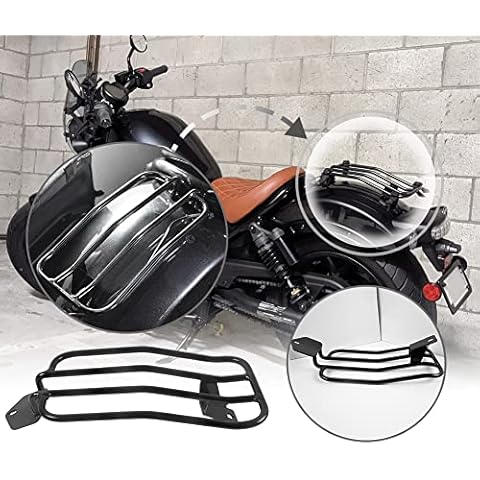 Lorababer Motorcycle Rear Fender Luggage Rack Plate Cargo Shelf Rear Solo Seat Luggage Support Shelf Compatible with H-onda Rebel CMX1100 CM1100 CMX 1100 CM 1100 2021 2022 2023 Steel Cargo Carrier Cover