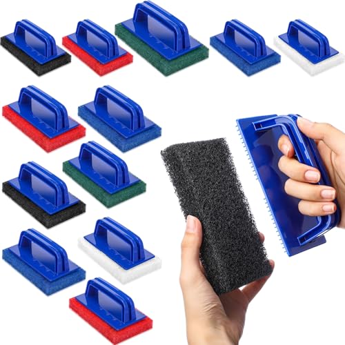 12-Set Heavy-Duty Griddle Cleaning Kit w/ Scouring Pads & Handles - image 1