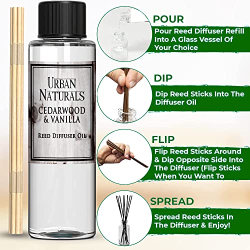 Ambientador difusor de varillas Cedarwood & Vanilla 4 oz miniatura 5