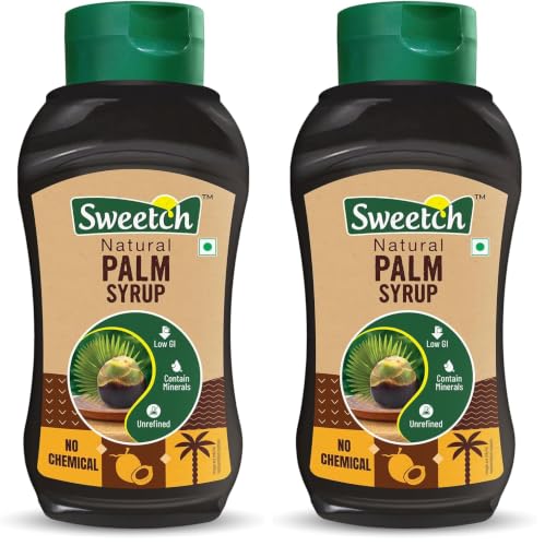 Image of Sweetch Palm Syrup 400 gm | Unrefined, Sugar Alternative | Use with Milk, Cookies, Coffee, Pancakes, Baking & Toppings | Low GI, Contains Minerals | Natural Sweetener, No added Sugar (Pack of 2)