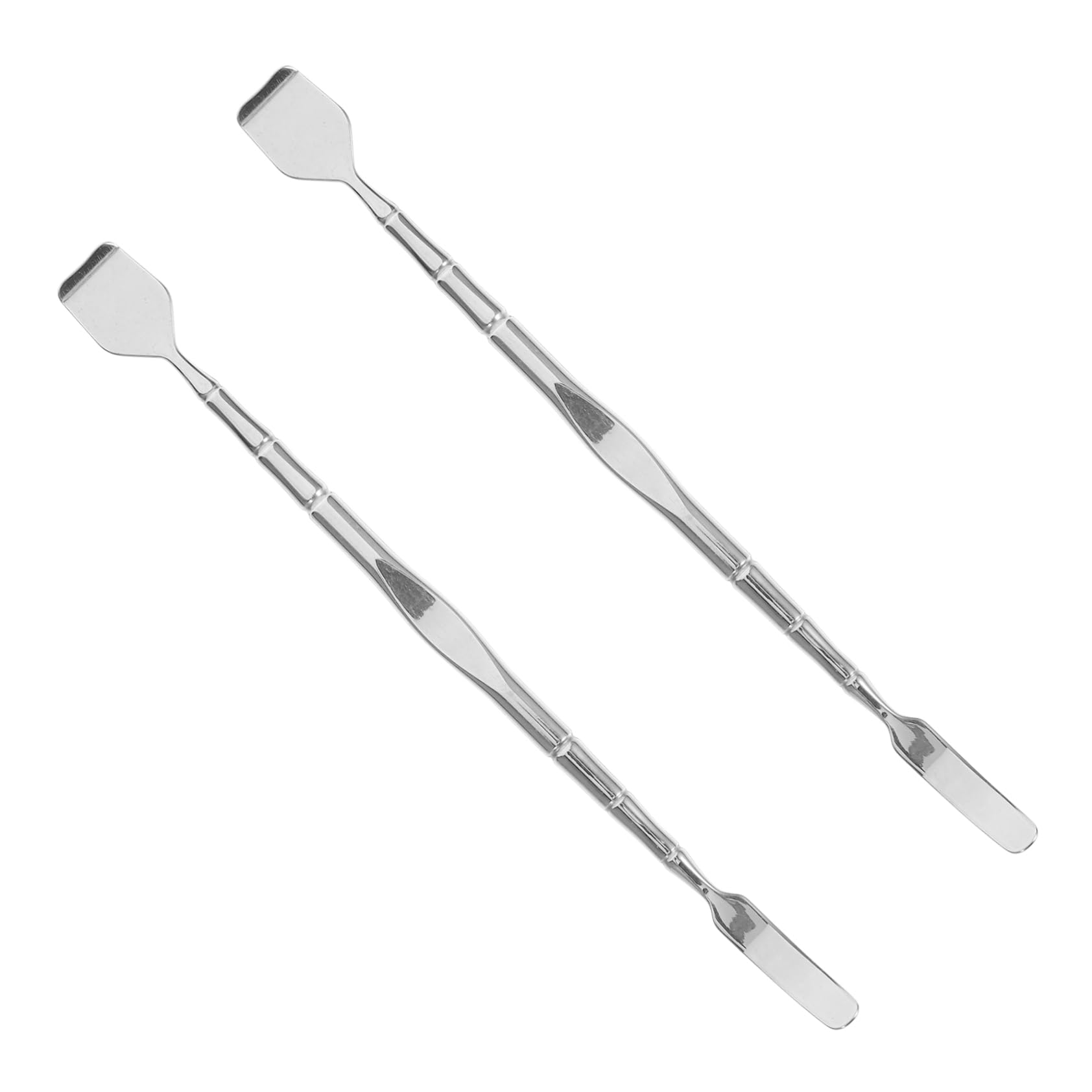 IWOWHERO 2pcs Facial Extraction Spatula Pore Cleaner Tool for Face Remover Metal Skincare Beauty Tool