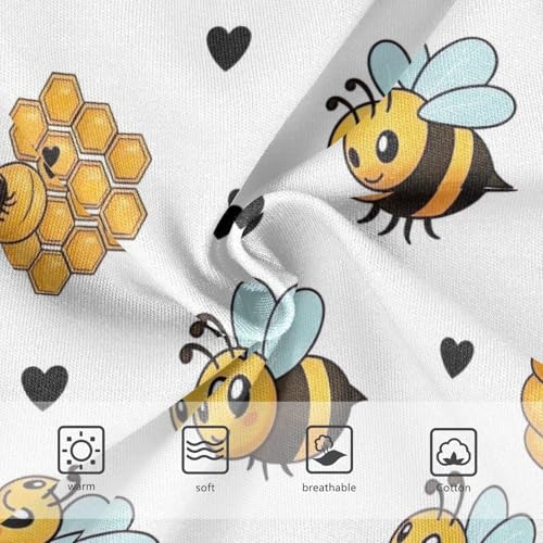 Toddler Girl Panties, Cute Cartoon Bees Girls Underwear Cotton, 2–8 Years3