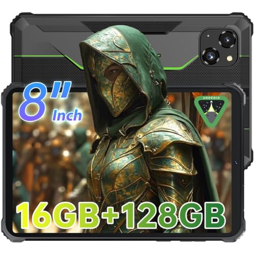 Image of RT3 Pro Rugged Android 14 Tablet, 8 Inch, 4GB+128GB, IP68 /IP69K Waterproof, 4G LTE Dual SIM, 600 Nits, GPS, NFC, 5150mAh, Green