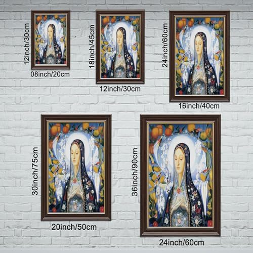 Toile Vierge Joseph Stella de decoration murale avec cadre suspendu - 2