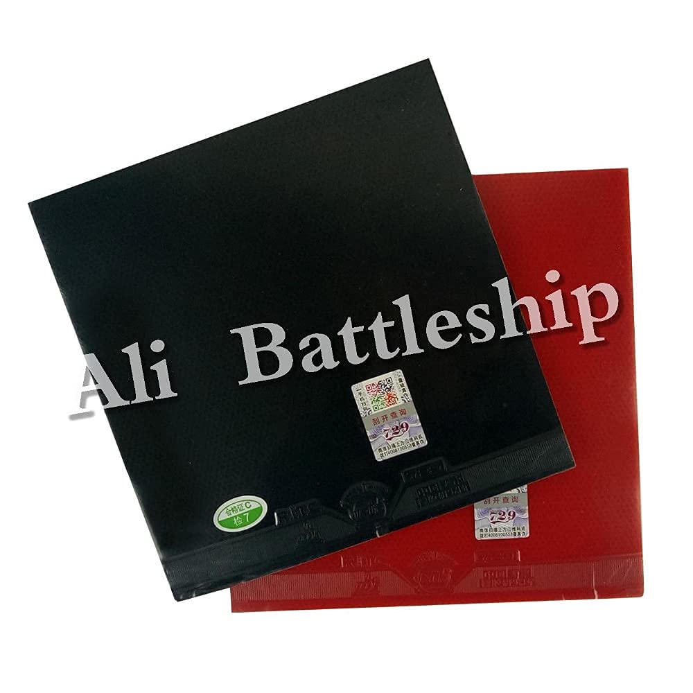 N&R Table Tennis Rackets - Original 2 pieces of RITC 729 Friendship General A Pair Rubber 1 Red and 1 Black pips-in table tennis rubber with sponge 2.2mm MANIHOM