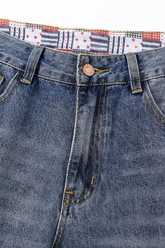 Men's Non-Stretch Relaxed Fit Straight-Leg Denim Pants Jeans4