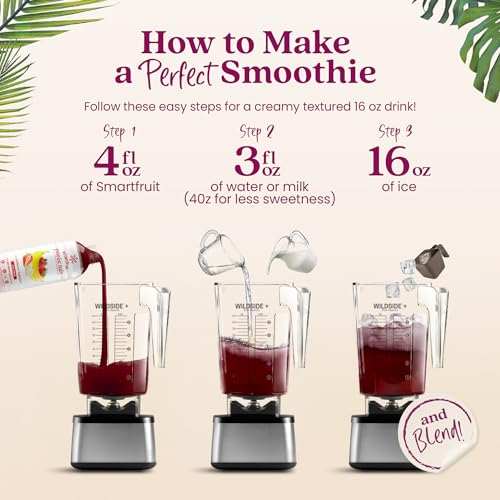 Image of Smartfruit Strawberry Bananza + Oat Fiber - 100% Real Fruit Puree with Strawberries & Banana - Great for Smoothies, Juice, Yogurt, Cocktails, Teas & More - High in Vitamin C - 2-Pk, 48oz Each