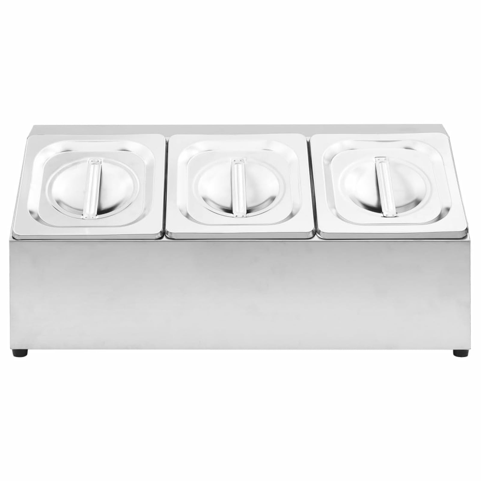 ZEYUAN Supporto Gastronorm con 3 Contenitori GN 1/6 in Acciaio Inox,Strumenti e Utensili Cucina,Armadi da Cucina,Contenitori e Supporti per Utensili da cucina-51220